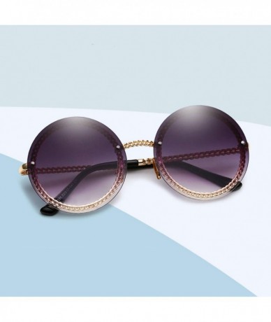 Goggle Vintage Fashion Round Sunglasses Women Luxury Retro RimlFrame Sun Glasses Lady FeShades NO Chain S018 - CJ198AHA5HK $5...