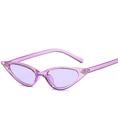 Oversized Vintage Sunglasses Women Cat Eye Luxury Brand Designer Sun Glasses Retro Small Purple Ladies Sunglass Eyewear - CS1...