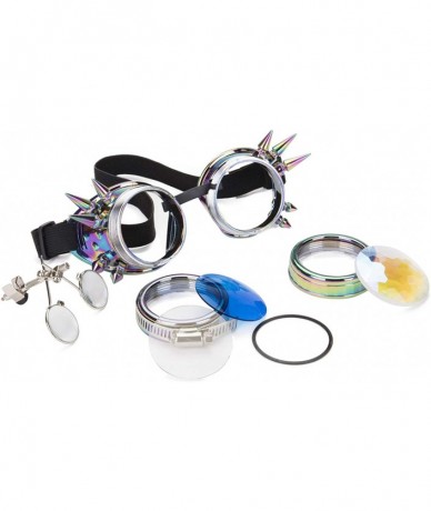 Sport Steampunk Kaleidoscope Goggles Rainbow Crystal - Colorful - CX18KASOUS0 $24.77