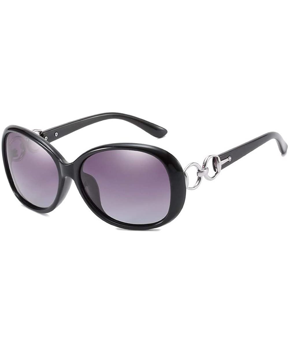 Aviator Polarized sunglasses - elliptical frame sunglasses - driving glasses for ladies - B - CW18QRGZI30 $57.18