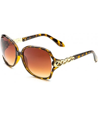 Oversized Oversized Women's Polarized Chain Arm Sunglasses - 2pcs_bk&tor - CM12O5QAYCV $30.99