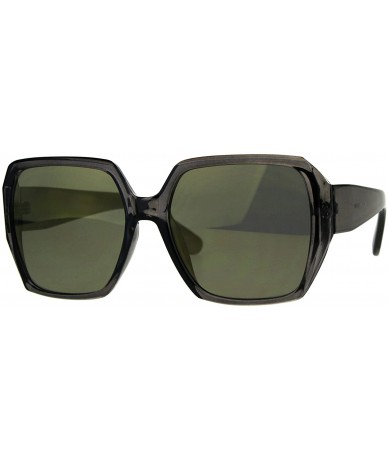 Oversized Womens Color Mirrored Plastic Butterfly Rectangular Large Sunglasses - Grey Gold - CQ180GL9RKL $19.11