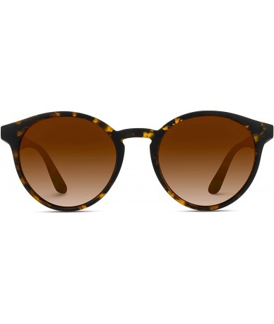 Oval Classic Small Round Retro Sunglasses - Tortoise Frame / Brown Lens - C9125MDUC27 $48.83