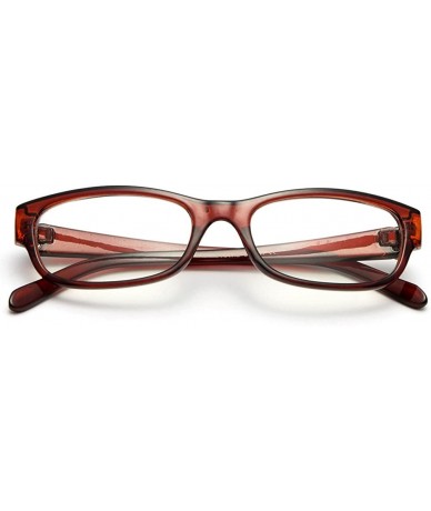 Oversized Womens Slim Fit Heart Design Fashion Clear Lens Glasses - Brown - CX11YN6ML1P $20.02