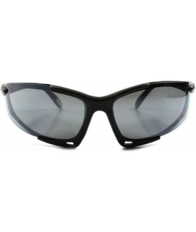 Sport Biker Cycling Running Athletic Baseball Tactical Extreme Sport Sunglasses - Matte Black - C4189RDD4DW $23.80