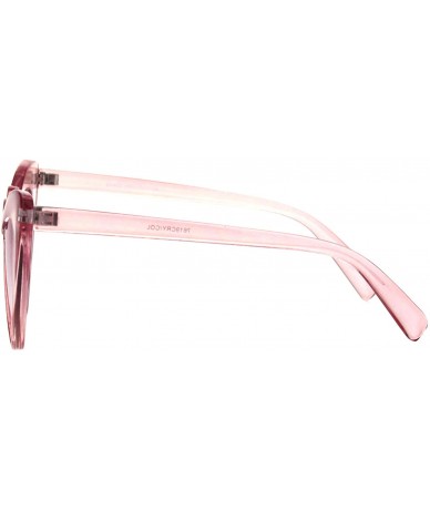 Oversized Womens Oversized Cateye Heart Shape Sunglasses Translucent Colors UV 400 - Pink - CD18O8UU3UC $20.27