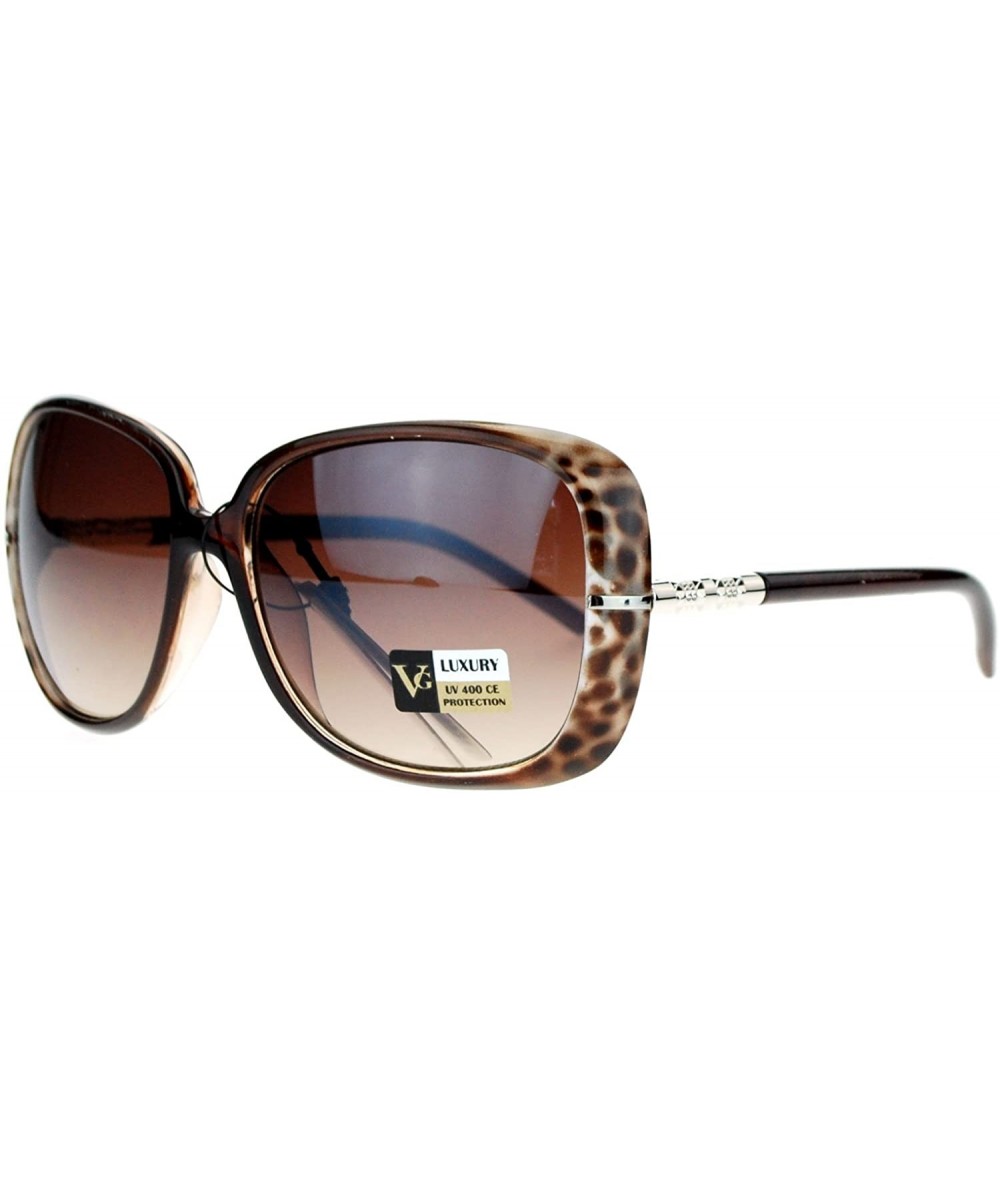 Oversized Womens Rod Temple Celebrity Oversize Butterfly Sunglasses - Brown - CZ121PFRZ67 $19.45