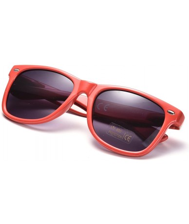 Square 10 Packs UV Protection Neon Colors 80's Retro Style Party Favors Sunglasses - Red - CT18CGTHAE5 $30.15