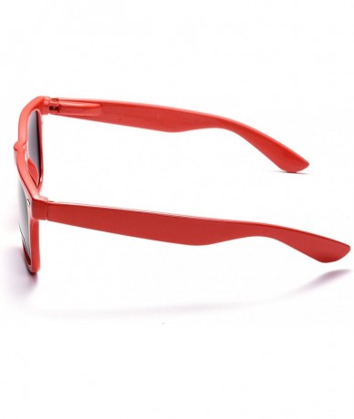 Square 10 Packs UV Protection Neon Colors 80's Retro Style Party Favors Sunglasses - Red - CT18CGTHAE5 $30.15