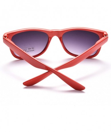 Square 10 Packs UV Protection Neon Colors 80's Retro Style Party Favors Sunglasses - Red - CT18CGTHAE5 $30.15