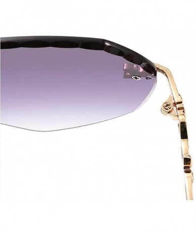 Cat Eye Fashion ladies sunglasses - exquisite women's men's cat eye sunglasses frameless sunglasses - C - C518RRAO0HE $79.48