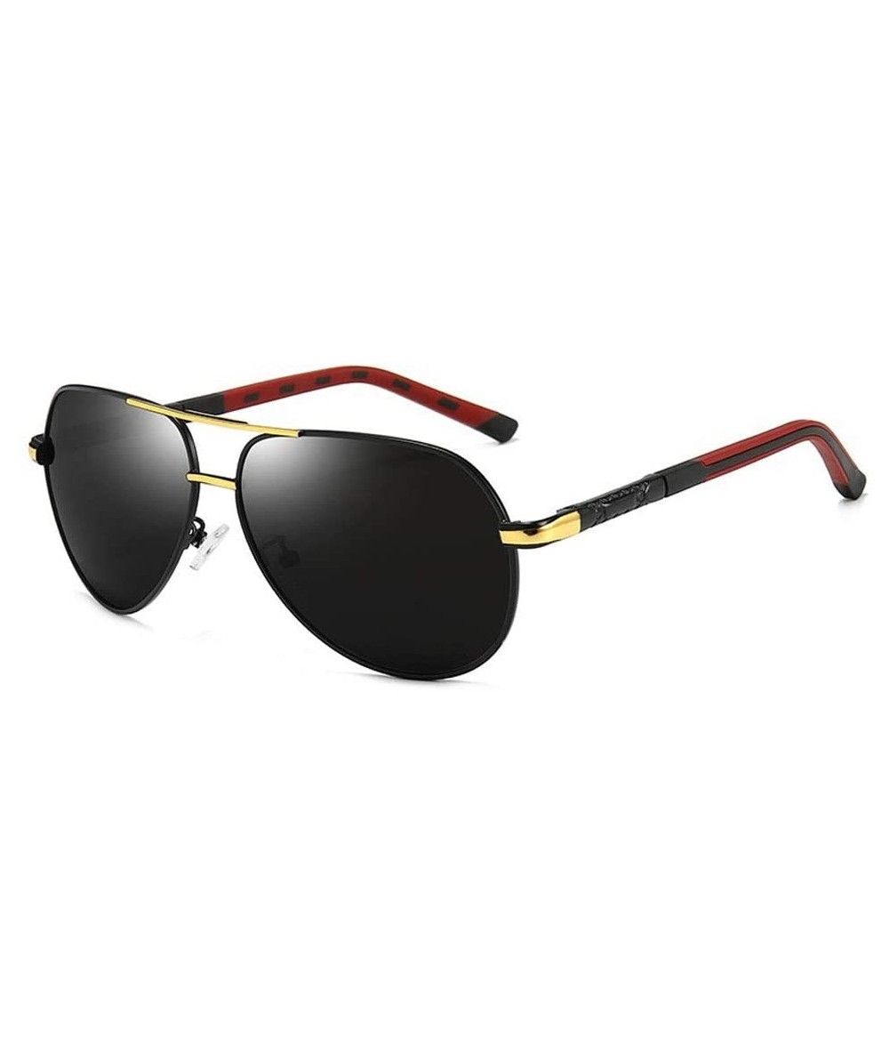 Aviator Men's Sunglasses- Anti-Glare- Polarized Sunglasses- Stylish Metal Full-Frame Aviator C2 - C71955WZ0KL $64.86