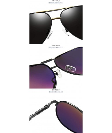 Aviator Men's Sunglasses- Anti-Glare- Polarized Sunglasses- Stylish Metal Full-Frame Aviator C2 - C71955WZ0KL $64.86