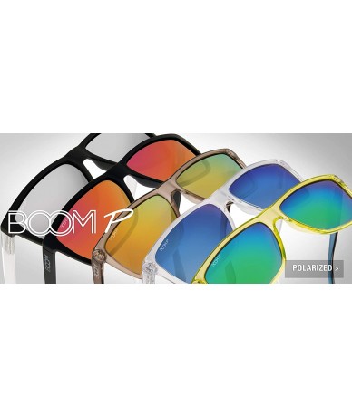 Rectangular Surge Polarized Sunglasses by Dimensional Optics - Agent Orange - C218D465625 $39.22