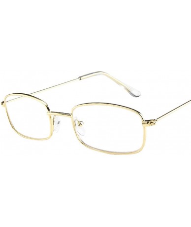 Square Women Vintage Glasses Square Shades Small Rectangular Frame Fashion Sunglasses - B - CB18SX7DMTM $17.34