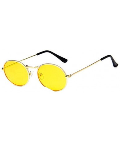 Round Sunglasses for Women Vintage Round Polarized - Fashion UV Protection Sunglasses for Party - Ga_yellow - C9194AAQD46 $24.28