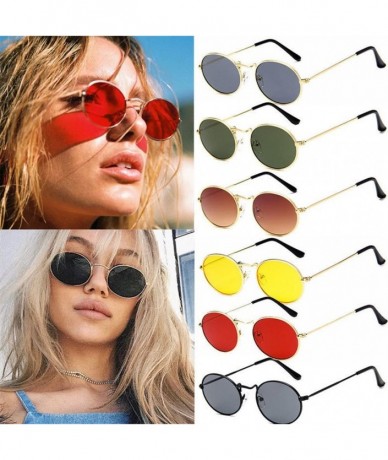 Round Sunglasses for Women Vintage Round Polarized - Fashion UV Protection Sunglasses for Party - Ga_yellow - C9194AAQD46 $24.28