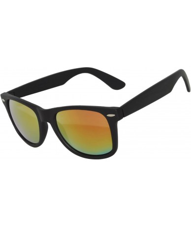 Oval 20 Pieces Per Case Wholesale Lot Sunglasses Colored Frame Full Mirror Lens - 20_pairs_matte_black - CR18CMIAKEI $63.57