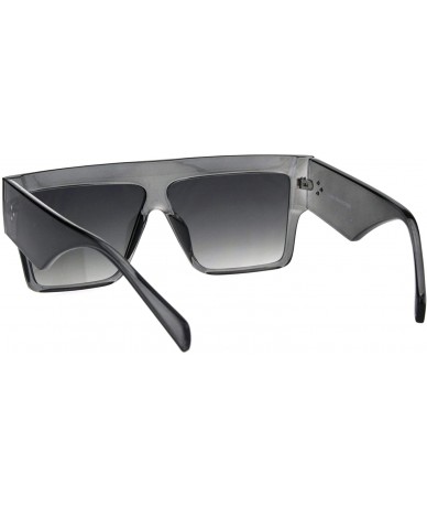 Square Flat Top Square Sunglasses Womens Modern Fashion Boyfriend Shades UV 400 - Grey - CG18O8TLWOW $20.13