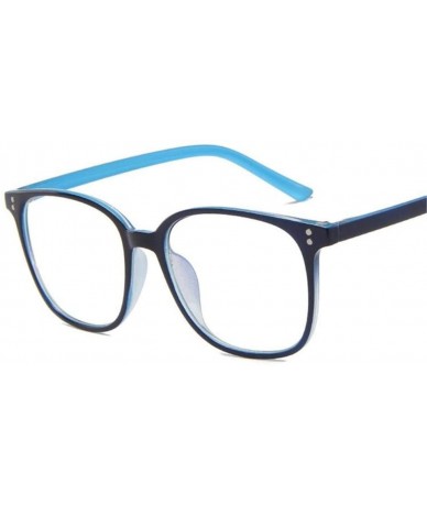 Round Women Round Plain Blue Light Blocking Glasses Clear Lens Eyeglasses Frame Clear Lens Sun Glasses-D - D - CV1904SKSW4 $4...