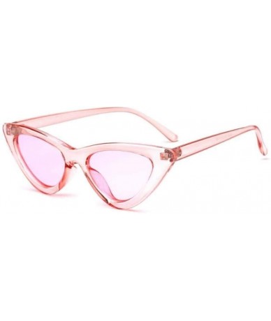 Cat Eye Sunglasses Triangle Vintage Ladies Glasses - C9pink - CB199EKMLQN $27.82