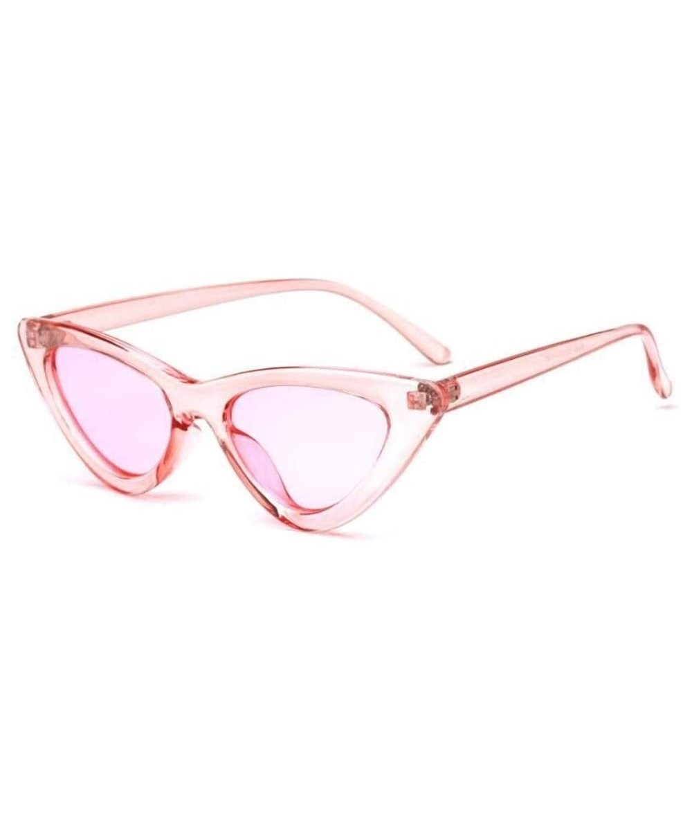 Cat Eye Sunglasses Triangle Vintage Ladies Glasses - C9pink - CB199EKMLQN $27.82