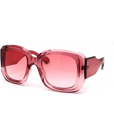 Butterfly Womens Thick Plastic 90s Mod Butterfly Designer Sunglasses - All Pink - CW19623U4LC $23.32