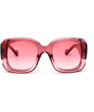 Butterfly Womens Thick Plastic 90s Mod Butterfly Designer Sunglasses - All Pink - CW19623U4LC $23.32