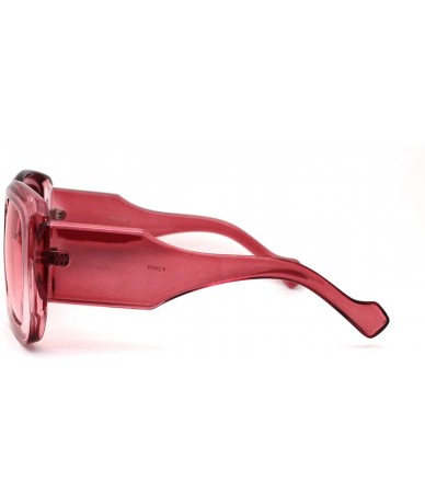 Butterfly Womens Thick Plastic 90s Mod Butterfly Designer Sunglasses - All Pink - CW19623U4LC $23.32