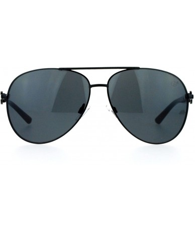 Aviator Unisex Aviator Sunglasses Classic Designer Fashion Aviators UV 400 - Black - CC188523Z6O $19.62