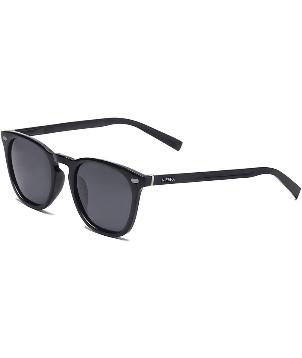 Sport Polarized Sunglasses Classic Driving Protection - Grey Lens/Black Frame - CU18TU94444 $26.95