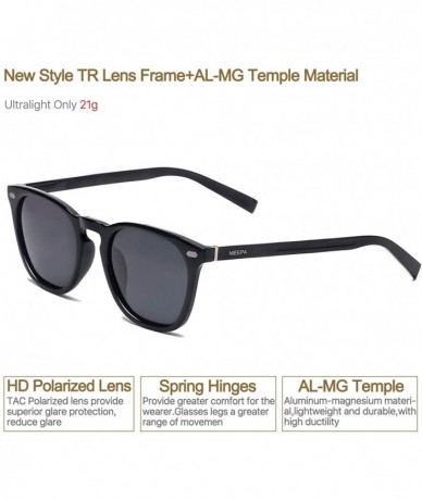 Sport Polarized Sunglasses Classic Driving Protection - Grey Lens/Black Frame - CU18TU94444 $26.95