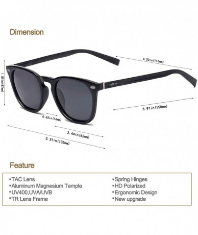 Sport Polarized Sunglasses Classic Driving Protection - Grey Lens/Black Frame - CU18TU94444 $26.95