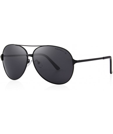 Aviator Men/Women Aviation Polarized Driving Sunglasses 100% UV Protection S8008 - Black - CU185DUEGXE $23.39