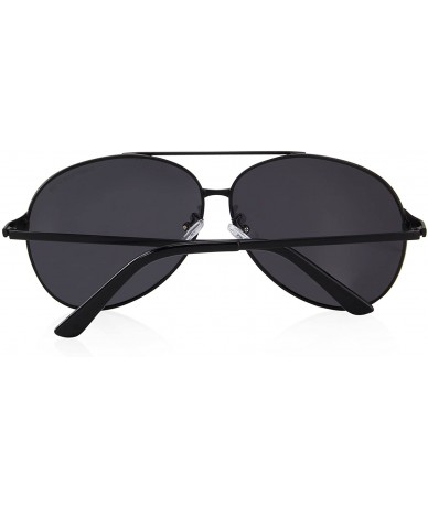 Aviator Men/Women Aviation Polarized Driving Sunglasses 100% UV Protection S8008 - Black - CU185DUEGXE $23.39