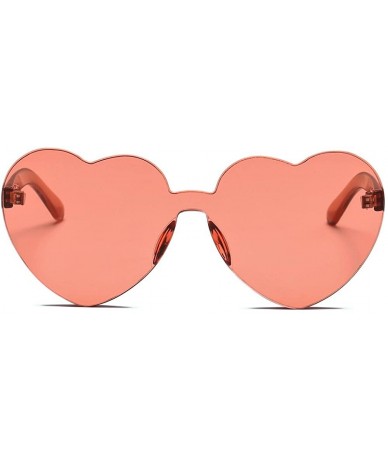 Oversized Sunglasses for Women Heart Sunglasses Vintage Sunglasses Retro Oversized Glasses Eyewear Rimless Sunglasses - E - C...