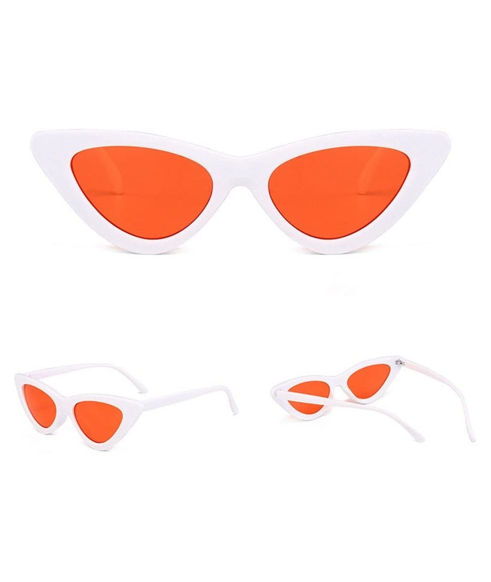 Goggle Retro Vintage Fashion Cat Eye Sunglasses for Women Goggles Plastic Frame (H) - H - CM199ATGCX9 $17.88