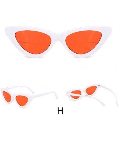 Goggle Retro Vintage Fashion Cat Eye Sunglasses for Women Goggles Plastic Frame (H) - H - CM199ATGCX9 $17.88