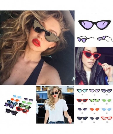 Cat Eye Clearance! Women Fashion Cat Eye Sunglasses-Fashion Shades Candy Colored Integrated UV Protection Sun Glasses (K) - C...