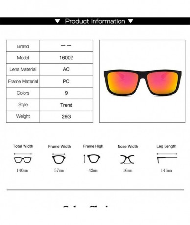 Square Fashion Sunglasses Men Square Sun Glasses Protection Shades Oculos Glasses Square C5 - C1194OHL2YZ $43.50