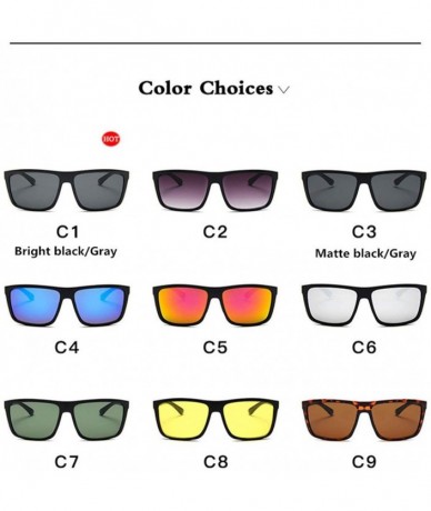 Square Fashion Sunglasses Men Square Sun Glasses Protection Shades Oculos Glasses Square C5 - C1194OHL2YZ $43.50