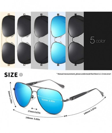 Rectangular Matte Polarized Sunglasses-Shade Glasses Mirror Lens-Anti-glare Outdoor Eyewear - C - C4190ED9LHE $61.48