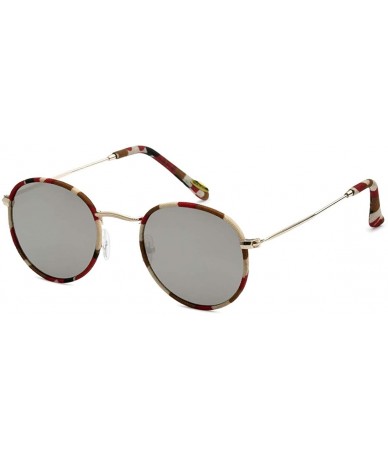 Round Round Fabric Wrapped Sunglasses - Red - CH18IHL2G9Z $17.98