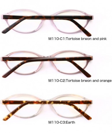 Oval Blocking Reading Glasses Tortoise - Tortoise Brown and Orange - CA18E9QORIZ $79.00