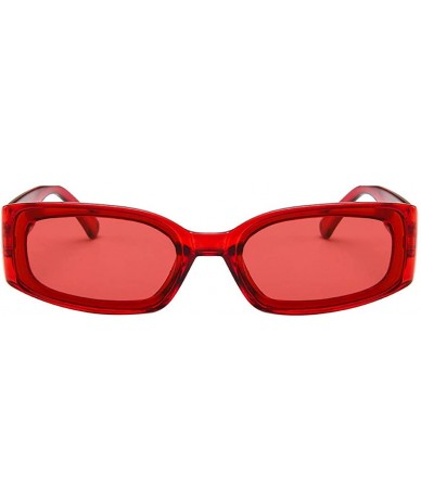 Oversized Unisex Lightweight Fashion Sunglasses - Mirrored Polarized Lens 2019 Fashion - Red - CW18TL9LNQ9 $17.59