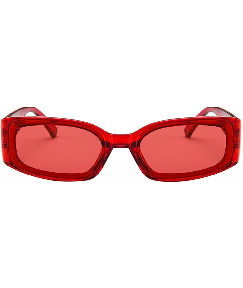 Oversized Unisex Lightweight Fashion Sunglasses - Mirrored Polarized Lens 2019 Fashion - Red - CW18TL9LNQ9 $17.59