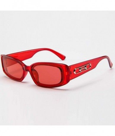 Oversized Unisex Lightweight Fashion Sunglasses - Mirrored Polarized Lens 2019 Fashion - Red - CW18TL9LNQ9 $17.59