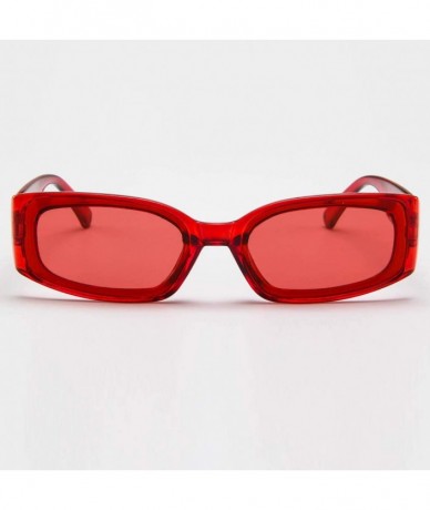 Oversized Unisex Lightweight Fashion Sunglasses - Mirrored Polarized Lens 2019 Fashion - Red - CW18TL9LNQ9 $17.59