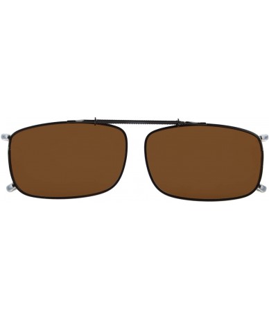 Rectangular Grey/Brown/G15 Lens 3-pack Clip-on Polarized Sunglasses 2 1/16" x1 5/16" - Mix - CS12NSFJ2W5 $31.72