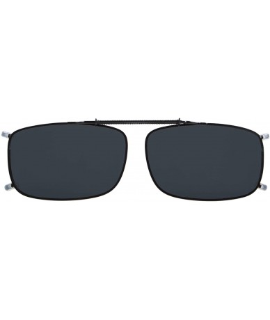 Rectangular Grey/Brown/G15 Lens 3-pack Clip-on Polarized Sunglasses 2 1/16" x1 5/16" - Mix - CS12NSFJ2W5 $31.72